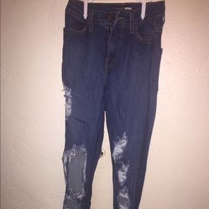 Distressed jeans
